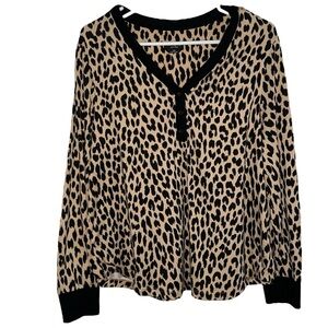 Kate Spade Cheetah Print Lounge Pajama Shirt Women’s Size Large Comfy Lounge